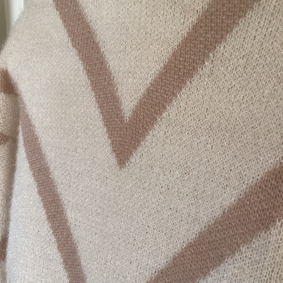 Steve Madden oversized drop shoulder 3/4 sleeve soft coat sweater tan cream - Picture 14 of 14